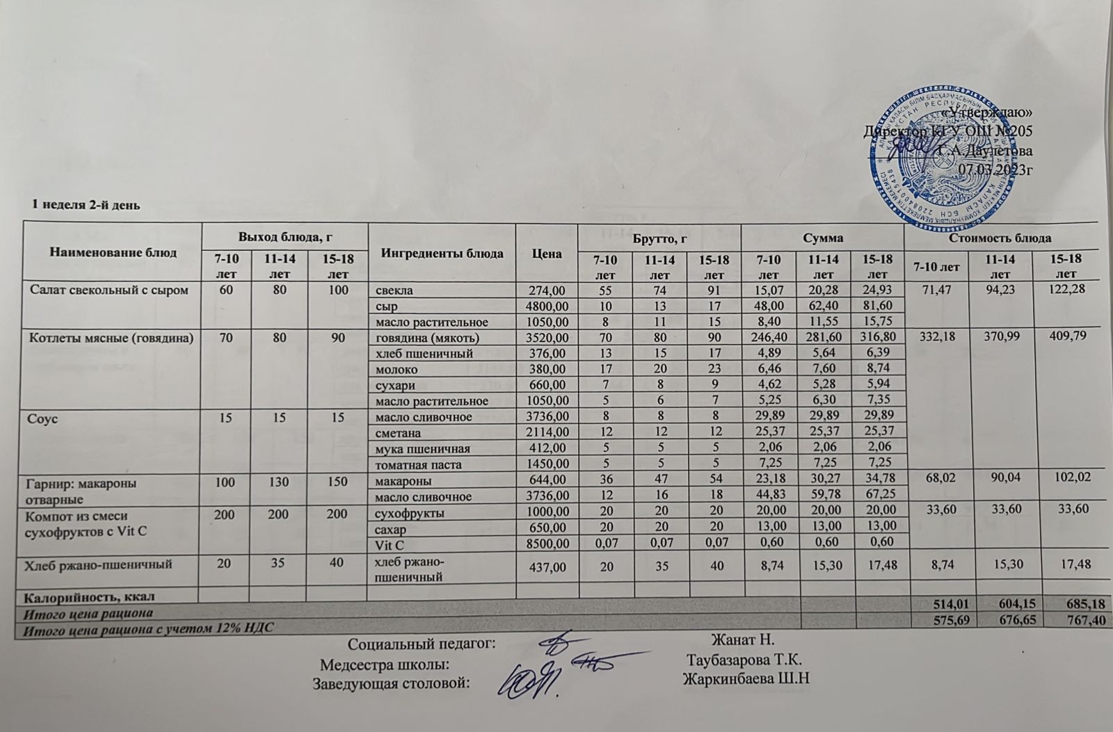 Ас мәзірі