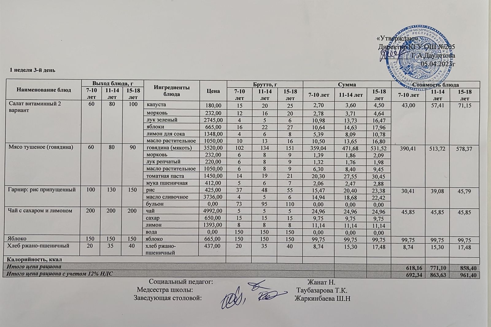 Ас мәзірі