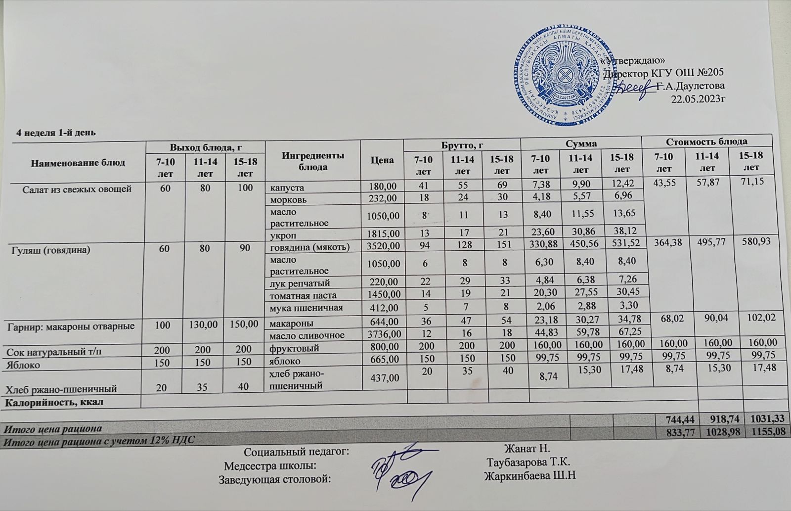 Ас мәзірі