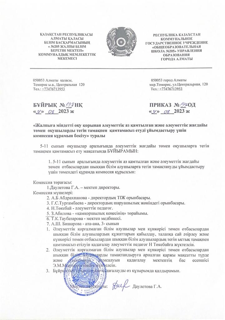 Асхана жұмысын бақылау